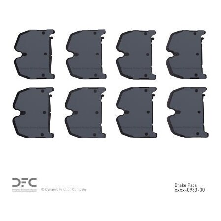 Dynamic Friction Co DFC 3000 Semi-Metallic Brake Pads - 1311-0983-00